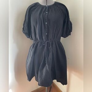 Old Navy Black Button-Up casual dress